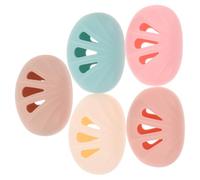IMIKEYA Custodia in silicone per spugne per il trucco 5 pezzi Design Shell Supporto traspirante per la conservazione portatile di protezione riutilizzabile per il viaggio e l'uso quotidiano