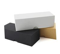 IMIKEYA Custodia per occhiali in cartone Kraft bianco organizer portatile e resistente per lenti scatola protettiva per e diario