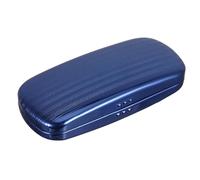 IMIKEYA Custodia rigida per occhiali da sole in alluminio design compatto e portatile resistente per e diario custodia protettiva per occhiali e accessori, blu, 15.80X7.00X3.50CM