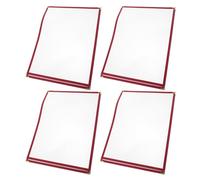 IMIKEYA Custodie per menu trasparenti per ristorante 31,7 x 23 cm, con menu in PVC resistente, 4 pezzi, copertura protettiva per bar, caffetterie e hotel, adatte per lettere