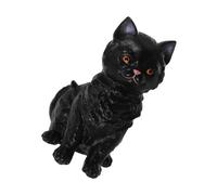 IMIKEYA Decorazione di piccoli gatti decorazioni giocattoli per gattini impostore Figurina chiuso figura di gatto artificiale decorazione decorativa per gatti sabbia spaziale Nero