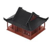 IMIKEYA Decorazione Miniatura Padiglione in Plastica Marrone per Bonsai e Micro Paesaggio, Uso Interno ed Esterno, Design Multistrato in Stile Asiatico per Ornamento DIY