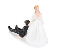 IMIKEYA decorazioni per la torta dello sposo divertente cake topper matrimonio bambola coppia da tavolo cake topper per sposi Decorazioni per la torta nuziale torta nuziale topper resina