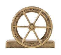IMIKEYA Dispenser di tovaglioli vintage in metallo con design rustico a ruota supporto verticale per cucina sala da pranzo e ristorante Farmhouse organizzatore per tavolo