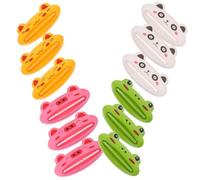 IMIKEYA Dispenser manuale per tubi di dentifricio e creme design del fumetto 12 pezzi 4 modelli x 3 pezzi compatto risparmio prodotto per uso infantile e viaggi