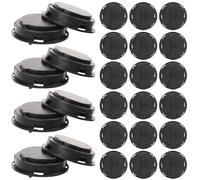 IMIKEYA Doll Bottom Caps Round in Plastica Nero, 50 Pezzi, Riutilizzabili, Lisci al Tatto e Facili da Installare, per Making Plaster Doll, Accessori per Piggy Bank e Money Colore Casuale