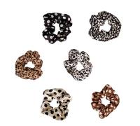 IMIKEYA Elastici per capelli a maglia, 6 pezzi, design vintage con fiori, grandi anelli elastici per ragazze, accessori per capelli a pois, colori assortiti per uso quotidiano