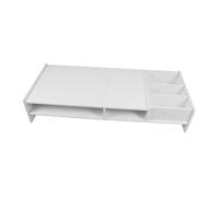 IMIKEYA Elevatore Per Monitor Con Cassetto Organizer Da Scrivania Per Laptop Stendibiancheria Per Stampante e Tastiera Soluzione Per Ufficio e Casa