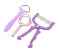 IMIKEYA Epilatore facciale manuale da donna, set di 3 pezzi, a molla tripla doppia e semplice, portatile e leggero, per depilazione di baffi, mentone e viso, colore casuale
