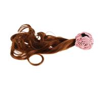 IMIKEYA Estensione Per Capelli Con Fiori Finti e Capelli Ricci Castani Clip Per Volume Accessorio Per Festa e Uso Quotidiano Facile Da Applicare