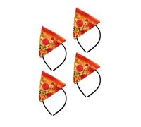 IMIKEYA Fasce per Chioma di Halloween a Forma di Pizza 4 Pezzi Lavorato a Maglia e Feltro Design Creativo per Trasformazione Istantanea e Feste