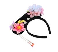 IMIKEYA Fascia Hanfu Vintage da Donna con Fiori Artificiali Cerchietto Stile Corte Reale Cinese Accessorio Fotografico Elegante per Costume Tradizionale Qing e Servizi Fotografici Tematici