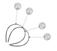 IMIKEYA Fascia per Chioma Argento 5 Pezzi in Plastica e Schiuma Morbida Comfort Accessori per Feste Marziane e Costumi Spaziali Unici alla Moda