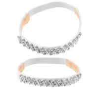IMIKEYA Fascia per Tallone Antiscivolo Eleganti in Poliestere e Ferro Cinturini Elastiche Aggiungono Fascino alla Caviglia per Scarpe Strass Chiari per Tacchi Alti
