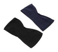 IMIKEYA Fascia Sportiva Paraorecchie Unisex in Pile Polare Calda Ed Elastica, Protezione Per L’orecchio Per Ciclismo, Corsa e Attività Outdoor, 2 Pezzi Colore Nero e Blu