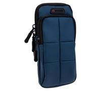 IMIKEYA Fascia sportiva per telefono cellulare, unisex, custodia elastica per corsa, palestra, supporto per cellulare, leggera e flessibile, colore blu