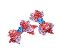 IMIKEYA Fermagli per Capelli per Bambine Design Stella e Fiocco Decorazioni per Luglio Accessori per Capelli Festivi Leggeri e Confortevoli