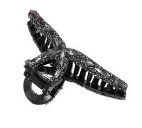 IMIKEYA Fermaglio per Chioma Artiglio Antiscivolo da Donna Pinza Strass Grigio Scuro Accessorio per Chioma Elegante e Resistente per Uso Quotidiano