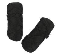 IMIKEYA Filo per Parrucca da Donna in Polipropilene 2 Nero Filo per Chioma Lisci e Lunghi Accessorio per Trecce e Decorazioni per Eventi e Quotidiano