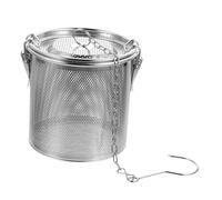 IMIKEYA Filtro per Condimenti Domestici in Acciaio Inossidabile Infusore Portatile per Stufati in Pentola Design Foro Uniforme e Catena Gancio per Zuppe e Brodi