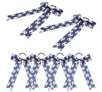 IMIKEYA Fiocchi per cheerleader Calcio 6 Pezzi Elastici Morbidi Design Pallone per Ragazze e Giocatrici Accessori per Capelli Squadra Scuola Feste