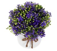 IMIKEYA Fiore Artificiale in Vaso Piccolo Bonsai Simulato per Scrivania Decorazione Verde Duratura e Ufficio Facile da e Prendersi