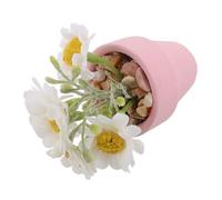 IMIKEYA Fiori in vaso in house Accessori per la casa delle bambole piante e fiori della casa delle bambole miniature di case delle bambole fiore di simulazione mini piante ceramica