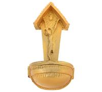 IMIKEYA Fontana Acqua Santa Cattolica in Resina Resistente da Parete Decorazione Religiosa da Appendere per Conferma Prima Comunione e Ingresso Stile Chiesa Adatta per Spazi Compatti e Uso