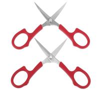 IMIKEYA Forbici da bellezza in acciaio inox 2 pezzi design curvo e dritto per tagliare sopracciglia e ciglia strumento pratico per depilazione facciale e ritocchi personali