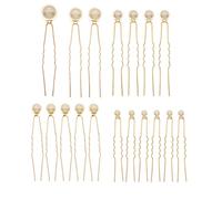 IMIKEYA Forcine per capelli di perle, 18 pezzi, accessorio dorato per fiocchi e acconciature da matrimonio, bastoncini misti per capelli lunghi e brevi, uso quotidiano ed eventi regali