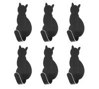 IMIKEYA Ganci Adesivi in Acciaio Inox a Forma di Gatto 6 Pezzi per Bagno e Camera da Letto, Resistenti per Appendere Asciugamani e Chiavi