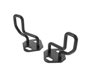 IMIKEYA Ganci da Parete in Ferro per Carichi Pesanti 2 Pezzi, Ganci Multiuso per Garage e Magazzino, Supporto Robusto per Biciclette, Utensili e Attrezzature da Giardino, Installazione