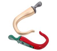 IMIKEYA Ganci da parete in metallo a forma di 2 pezzi in lega di zinco resistente, colori rosso e verde, grigio e oro, per appendere vestiti, borse e cappotti in cucina e casa