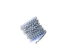 IMIKEYA Ghirlanda di Perline per Decorazioni Natalizie - Catena di Perline Artificiale in Plastica Argento 8mm per Fai da Te e Matrimonio - Rotolo Versatile per Creazioni Artistiche e