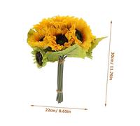IMIKEYA Girasole artificiale da damigella d'onore per la decorazione di nozze festa e banchetto fiore durevole e facile da curare accessorio floreale giallo per eventi