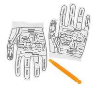 IMIKEYA Guanti Da Massaggio Con Punti Di Agopuntura Per Riflessologia e Massaggio Manuale, in Fibra Elastica, Strumento Per Alleviare La Stanchezza e Idratazione Mani