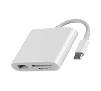 IMIKEYA Hub USB Type C con Lettore Schede di Memoria e Porta Adattatore Multifunzione Plug And Play senza Alimentazione Aggiuntiva Compatibile per Laptop