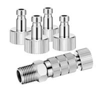 IMIKEYA Kit Connettore Rapido per Aerografo in Metallo Argento