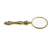 IMIKEYA Lente d Ingrandimento per Gioiellieri con Manico Metallico Oro | Vetro 45mm, Ingrandimento 5x, Design Portatile, per Incisione e Lettura di Testi Fini