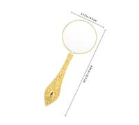 IMIKEYA Lente d'ingrandimento ottica a mano in metallo dorato, ingrandimento alto per lettura e osservazione, manico ergonomico vintage portatile per ispezione e uso quotidiano