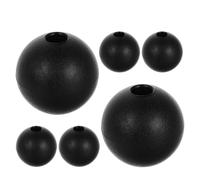 IMIKEYA Limitatore a Sfera e Design Salvaspazio Installazione Rapida 6 Pezzi in Nylon Nero con Foro da 8mm Accessorio per Attrezzature Palestra per Cavo Macchina Fitness per Allenamenti