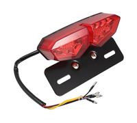 IMIKEYA Luce posteriore a LED per motocicletta con funzione freno e segnale ad alta luminosità, facile installazione, design moderno per sicurezza e strada