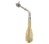 IMIKEYA Maniglia di ricambio per porta del camino e stufa a legna, molla resistente al calore, 4 pollici, diametro massimo 1-1/2, filettatura M8, uso per stufe, barbecue e affumicatori,