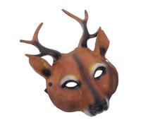 IMIKEYA Maschera Di Cervo Allarmante Halloween Oggetto Di Scena Cosplay Di Natale Maschera Animale Sortita Maschera Di Natale Maschera Di Animali Maschere Animali Arancia Pu