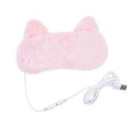 IMIKEYA Maschera per occhi USB 3D per riscaldamento e compressione termico, colore rosa, design del gatto oculare, per alleviare la fatica e migliorare il sonno, adatto per il relax e l'uso a casa