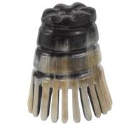 IMIKEYA Massaggiatore per Cuoio Capelluto a Forma di Corno in Materiale Naturale, Pettine Guasha per Stimolare la Crescita dei Chioma, Spazzola Esfoliante per Shampoo Compatta e Adatta