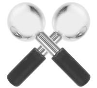 IMIKEYA Massaggiatore Viso in Acciaio Inossidabile Globi di Ghiaccio per Collo e Occhi, Set 2 Pezzi per Freddo e Cura della Pelle