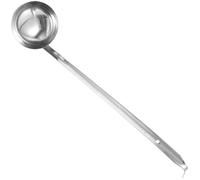 IMIKEYA Mestolo da zuppa manico lungo ergonomico in acciaio inox, cucchiaio per servire salsa e porzionare alimenti in cucina professionale e domestica, 10 oz