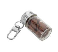 IMIKEYA Mini bottiglia trasparente per desideri portachiavi con barattolo di vetro piccolo per artigianato fai da te ciondolo decorativo portatile per caffè casa e ufficio regalo significativo