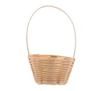 IMIKEYA mini cestino di bambù minuscoli cestini Portafrutta per casa delle bambole mini cestini per l'artigianato accessori da giardino per case delle bambole cose di miniera Cachi